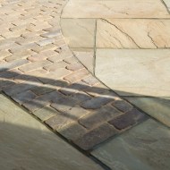 Close up detail of finished paving - Winterslow, Wiltshire