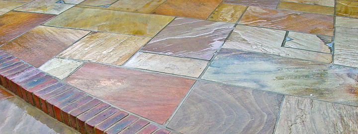 This customer selected a colourful natural stone