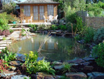 White of Witchampton - landscape gardener - The garden pond is finished.